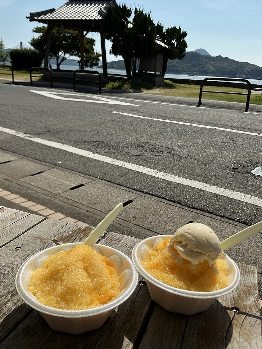 韓国かき氷　糸ピンス　みかん